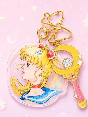 🌙 SAILOR MOON NWOT Inspired Acrylic Keychains Otakuthon Artist Alley BOGO Set